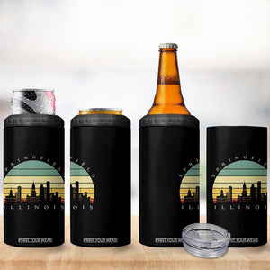 Vintage Springfield Illinois Pride 4 in 1 Can Cooler Tumbler Scenic Cityscape Gift TS12 Print Your Wear