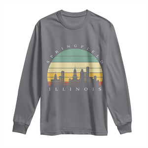 Vintage Springfield Illinois Pride Long Sleeve Shirt Scenic Cityscape Gift TS12 Charcoal Print Your Wear