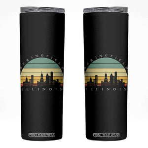 Vintage Springfield Illinois Pride Skinny Tumbler Scenic Cityscape Gift TS12 Black Print Your Wear