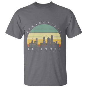 Vintage Springfield Illinois Pride T Shirt Scenic Cityscape Gift TS12 Charcoal Print Your Wear