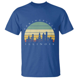 Vintage Springfield Illinois Pride T Shirt Scenic Cityscape Gift TS12 Royal Blue Print Your Wear