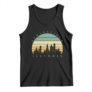 Vintage Springfield Illinois Pride Tank Top Scenic Cityscape Gift TS12 Black Print Your Wear