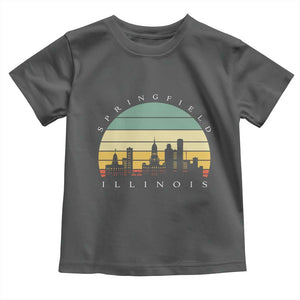 Vintage Springfield Illinois Pride Toddler T Shirt Scenic Cityscape Gift TS12 Dark Heather Print Your Wear