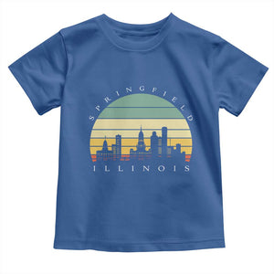 Vintage Springfield Illinois Pride Toddler T Shirt Scenic Cityscape Gift TS12 Royal Blue Print Your Wear