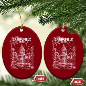 Historic Springfield Illinois Architecture Ceramic Ornament The Prairie State Souvenir Gift TS12 Print Your Wear