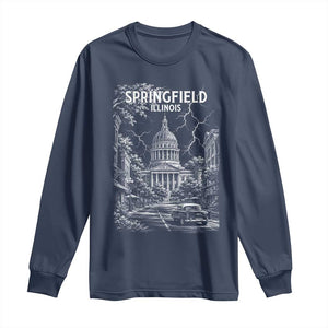 Historic Springfield Illinois Architecture Long Sleeve Shirt The Prairie State Souvenir Gift