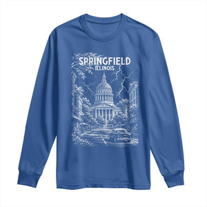 Historic Springfield Illinois Architecture Long Sleeve Shirt The Prairie State Souvenir Gift