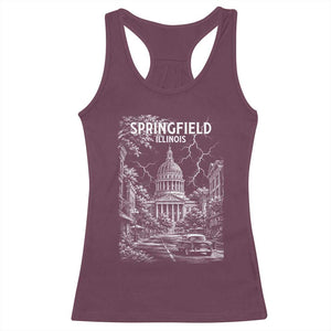 Historic Springfield Illinois Architecture Racerback Tank Top The Prairie State Souvenir Gift
