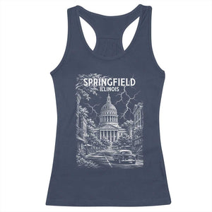 Historic Springfield Illinois Architecture Racerback Tank Top The Prairie State Souvenir Gift