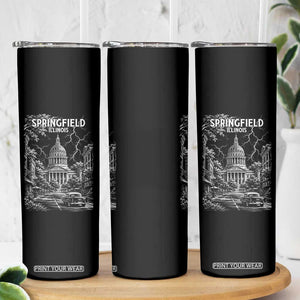Historic Springfield Illinois Architecture Skinny Tumbler The Prairie State Souvenir Gift