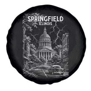Historic Springfield Illinois Architecture Spare Tire Cover The Prairie State Souvenir Gift TS12 Print Your Wear
