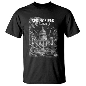 Historic Springfield Illinois Architecture T Shirt The Prairie State Souvenir Gift