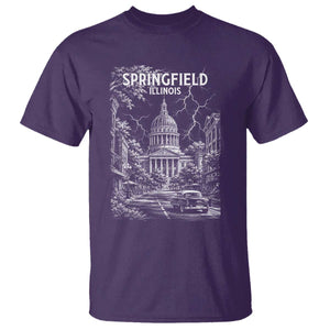 Historic Springfield Illinois Architecture T Shirt The Prairie State Souvenir Gift
