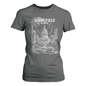 Historic Springfield Illinois Architecture T Shirt For Women The Prairie State Souvenir Gift