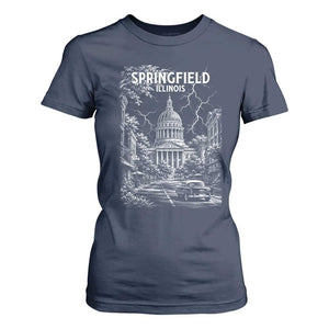 Historic Springfield Illinois Architecture T Shirt For Women The Prairie State Souvenir Gift