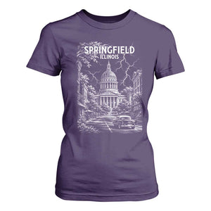 Historic Springfield Illinois Architecture T Shirt For Women The Prairie State Souvenir Gift
