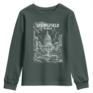 Historic Springfield Illinois Architecture Youth Sweatshirt The Prairie State Souvenir Gift