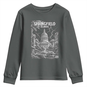 Historic Springfield Illinois Architecture Youth Sweatshirt The Prairie State Souvenir Gift