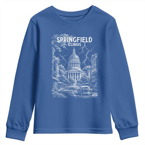 Historic Springfield Illinois Architecture Youth Sweatshirt The Prairie State Souvenir Gift