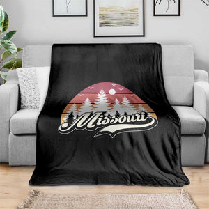 Missouri Travel Gift Throw Blanket Vintage Forest River Landscape TS12 Print Your Wear