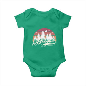 Missouri Travel Gift Baby Onesie Vintage Forest River Landscape TS12 Irish Green Print Your Wear