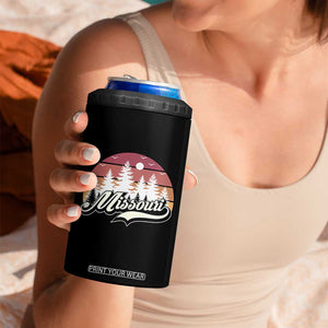 Missouri Travel Gift 4 in 1 Can Cooler Tumbler Vintage Forest River Landscape TS12 Print Your Wear