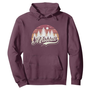 Missouri Travel Gift Hoodie Vintage Forest River Landscape TS12 Maroon Print Your Wear