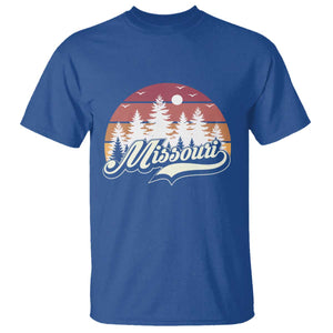 Missouri Travel Gift T Shirt Vintage Forest River Landscape TS12 Royal Blue Print Your Wear