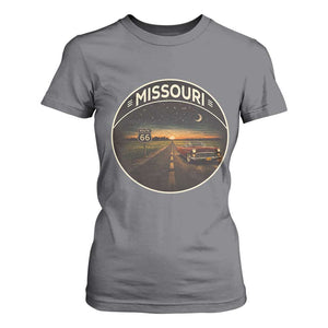 Missouri State Route Highway 66 T Shirt For Women Mother Road Travel Gift TS12 Charcoal Print Your Wear