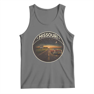 Missouri State Route Highway 66 Tank Top Mother Road Travel Gift TS12 Black Heather Print Your Wear