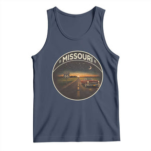 Missouri State Route Highway 66 Tank Top Mother Road Travel Gift TS12 Navy Print Your Wear