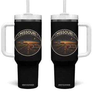Missouri State Route Highway 66 Tumbler With Handle Mother Road Travel Gift TS12 One Size: 40 oz Black Print Your Wear