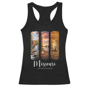 Missouri The Show Me State Racerback Tank Top Midwest Pride TS12 Black Print Your Wear