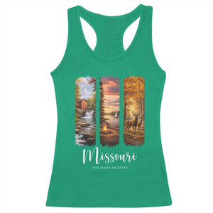 Missouri The Show Me State Racerback Tank Top Midwest Pride TS12 Irish Green Print Your Wear