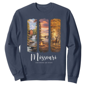 Missouri The Show Me State Sweatshirt Midwest Pride TS12 Navy Print Your Wear