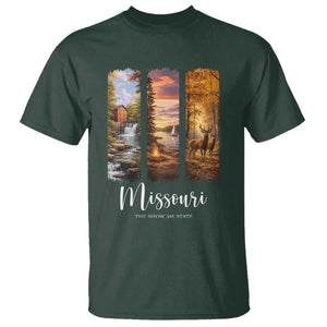 Missouri The Show Me State T Shirt Midwest Pride TS12 Dark Forest Green Print Your Wear