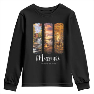 Missouri The Show Me State Youth Sweatshirt Midwest Pride TS12 Black Print Your Wear