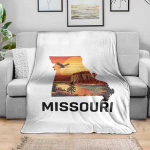 Missouri State Map Nature Travel Throw Blanket The Show Me State Pride TS12 Print Your Wear