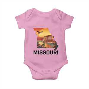 Missouri State Map Nature Travel Baby Onesie The Show Me State Pride TS12 Light Pink Print Your Wear
