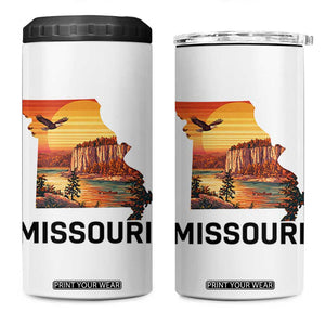 Missouri State Map Nature Travel 4 in 1 Can Cooler Tumbler The Show Me State Pride TS12 One Size: 16 oz White Print Your Wear