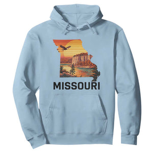 Missouri State Map Nature Travel Hoodie The Show Me State Pride TS12 Light Blue Print Your Wear