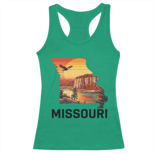 Missouri State Map Nature Travel Racerback Tank Top The Show Me State Pride TS12 Irish Green Print Your Wear