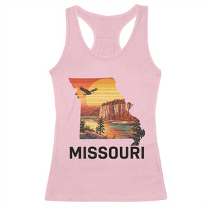 Missouri State Map Nature Travel Racerback Tank Top The Show Me State Pride TS12 Light Pink Print Your Wear