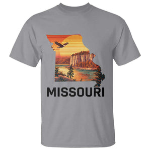Missouri State Map Nature Travel T Shirt The Show Me State Pride TS12 Sport Gray Print Your Wear