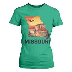Missouri State Map Nature Travel T Shirt For Women The Show Me State Pride TS12 Irish Green Print Your Wear