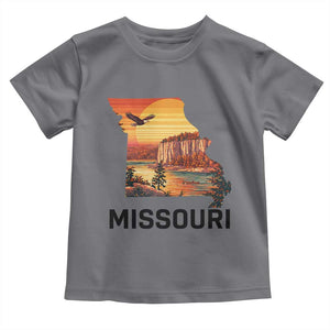 Missouri State Map Nature Travel Toddler T Shirt The Show Me State Pride TS12 Charcoal Print Your Wear