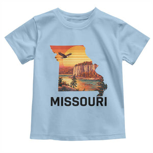 Missouri State Map Nature Travel Toddler T Shirt The Show Me State Pride TS12 Light Blue Print Your Wear