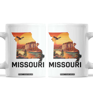 Missouri State Map Nature Travel Coffee Mug The Show Me State Pride TS12 White Print Your Wear