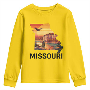 Missouri State Map Nature Travel Youth Sweatshirt The Show Me State Pride TS12 Daisy Print Your Wear