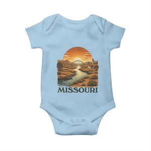 Missouri Outdoors Adventure Baby Onesie The Show Me State Souvenir TS12 Light Blue Print Your Wear